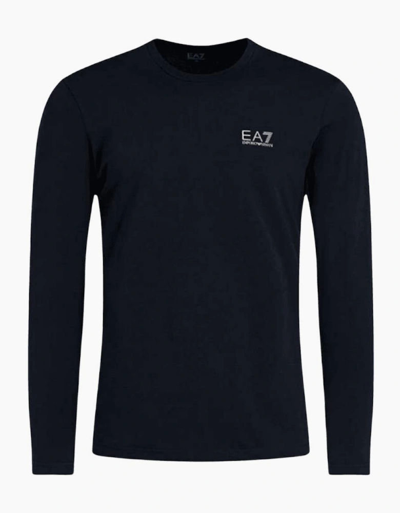 Cotton Navy Long Sleeve T-Shirt