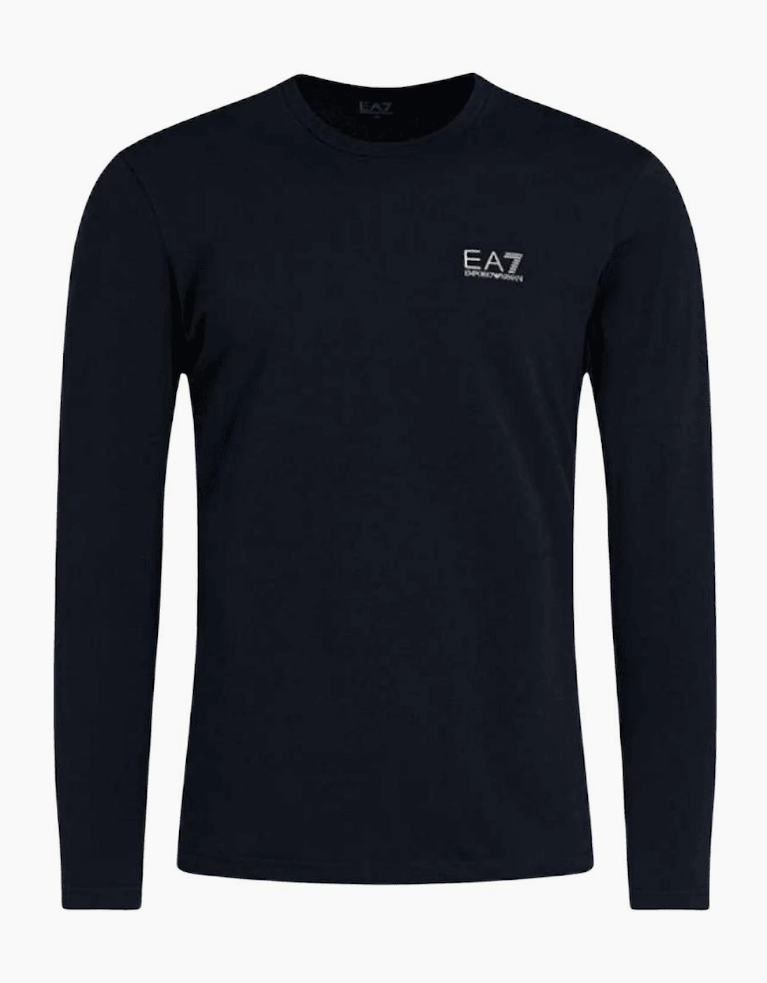 Cotton Navy Long Sleeve T-Shirt