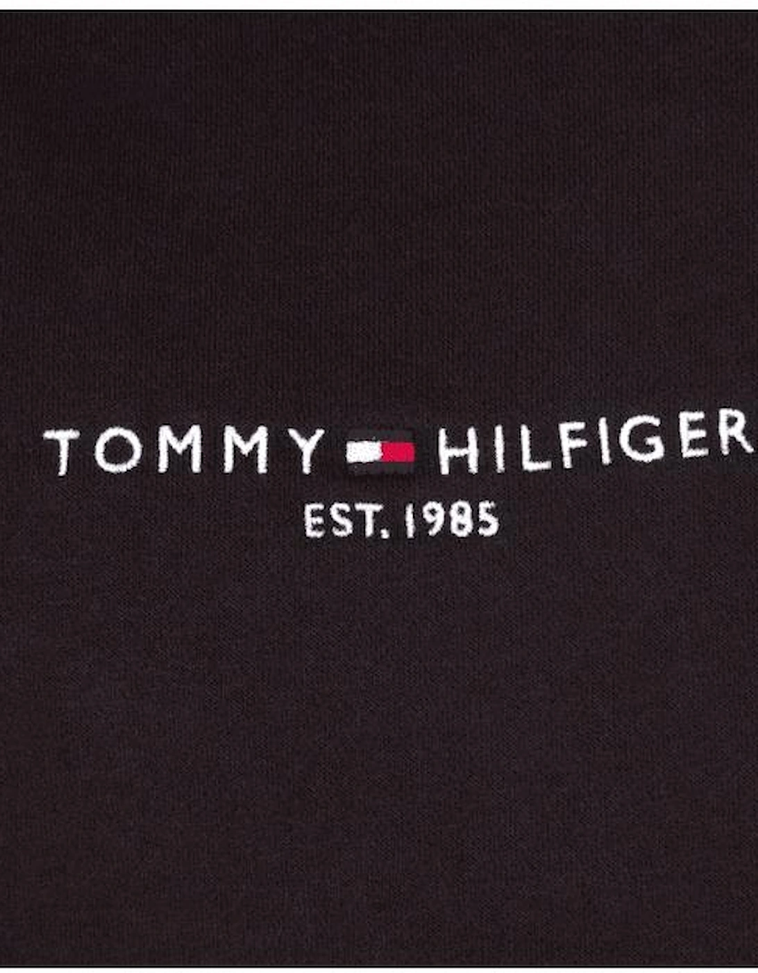 Cotton Zip-Up Funnel Neck Black Sweatshirt