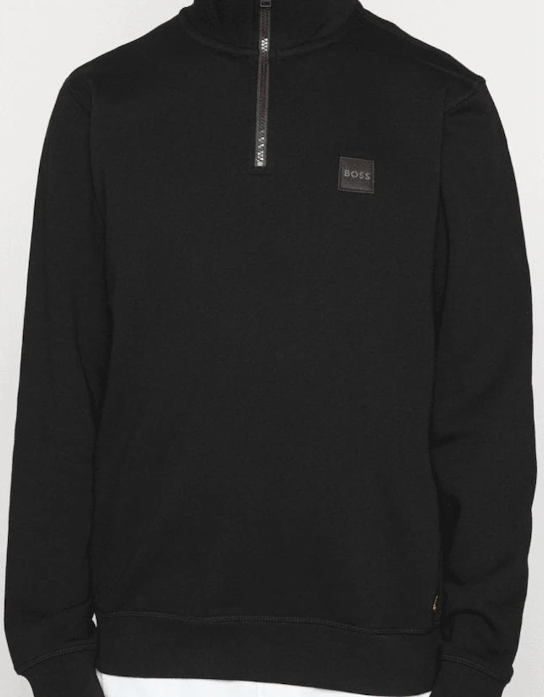 Zetrust Patch Logo Black Quarter Zip Sweatshirt