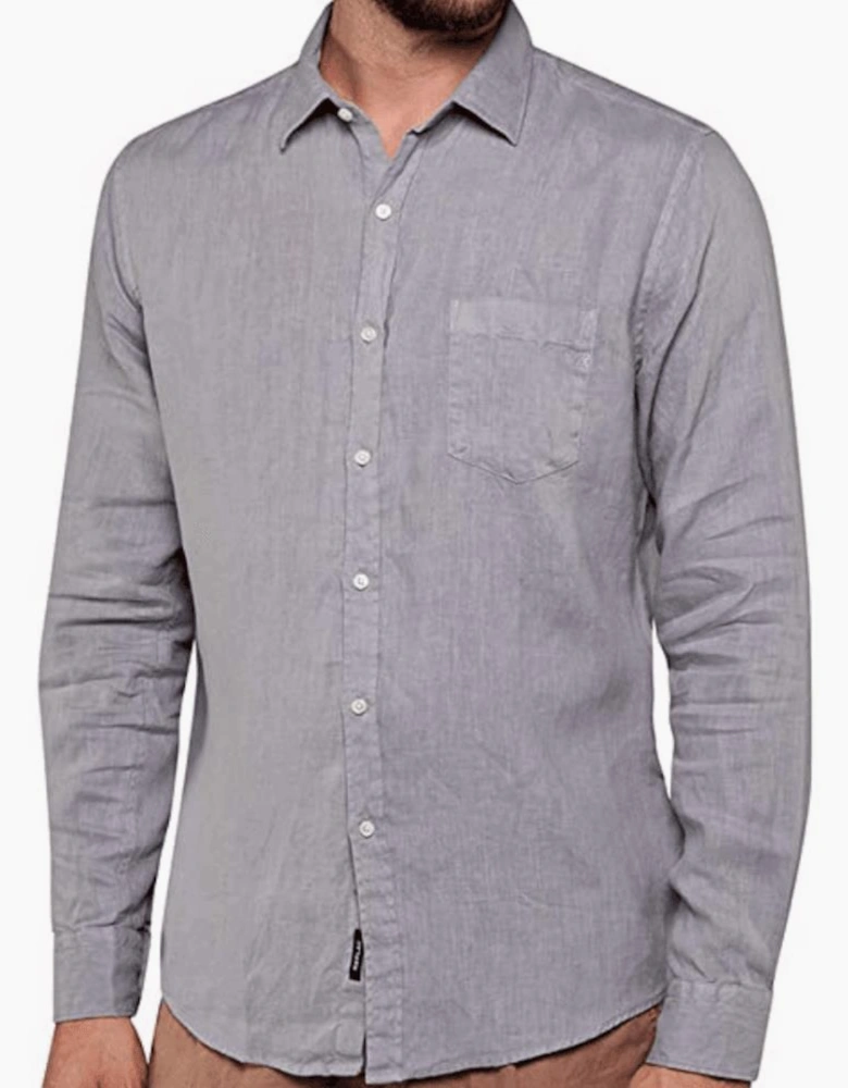 Cotton Regular Fit Grey Shirt