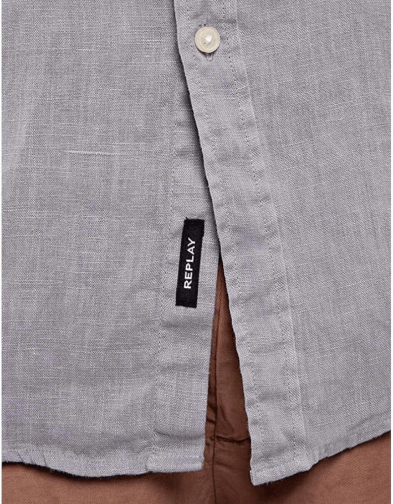 Cotton Regular Fit Grey Shirt