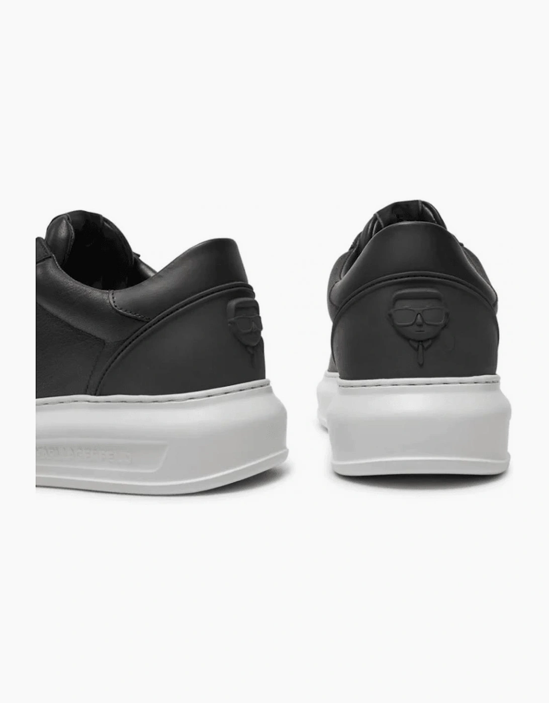 Kapri Metal Logo Leather Black/White Sneaker