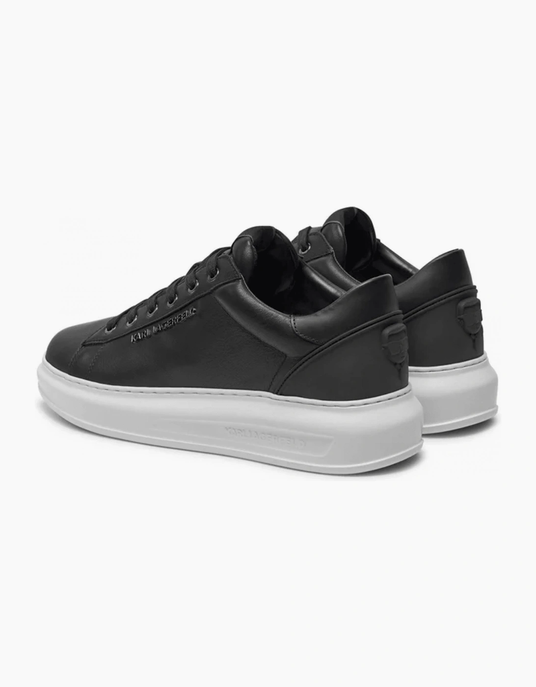 Kapri Metal Logo Leather Black/White Sneaker