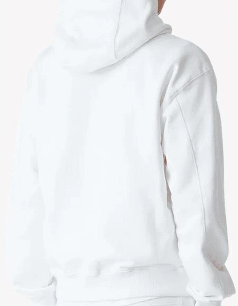 Diamond Column Logo White Hoodie