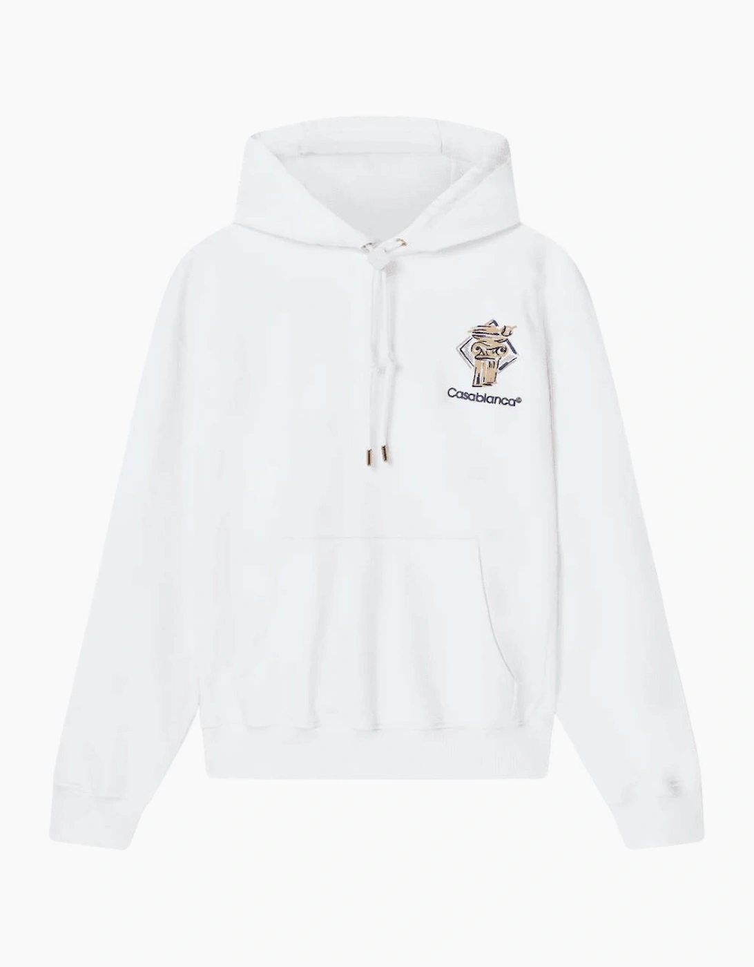 Diamond Column Logo White Hoodie