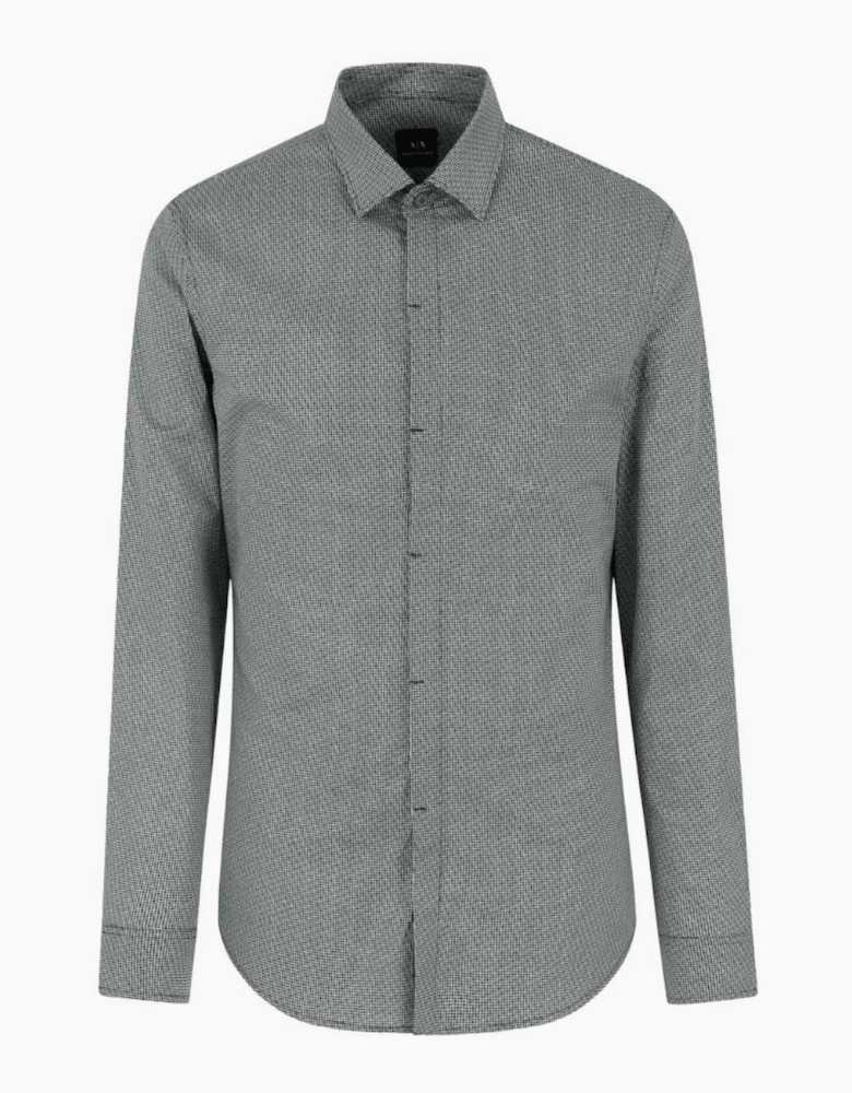 Slim Textured Brown Shirt