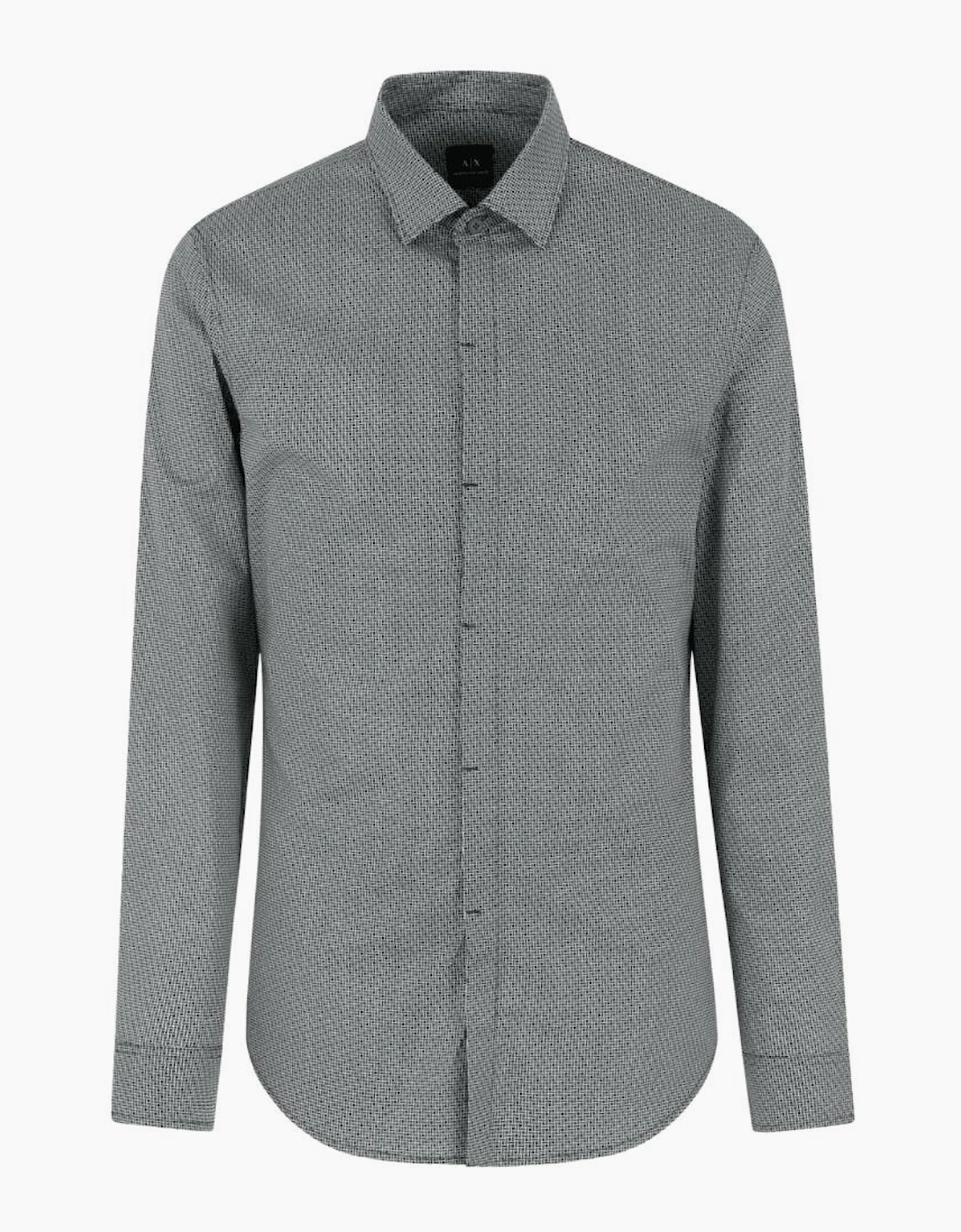 Slim Textured Brown Shirt