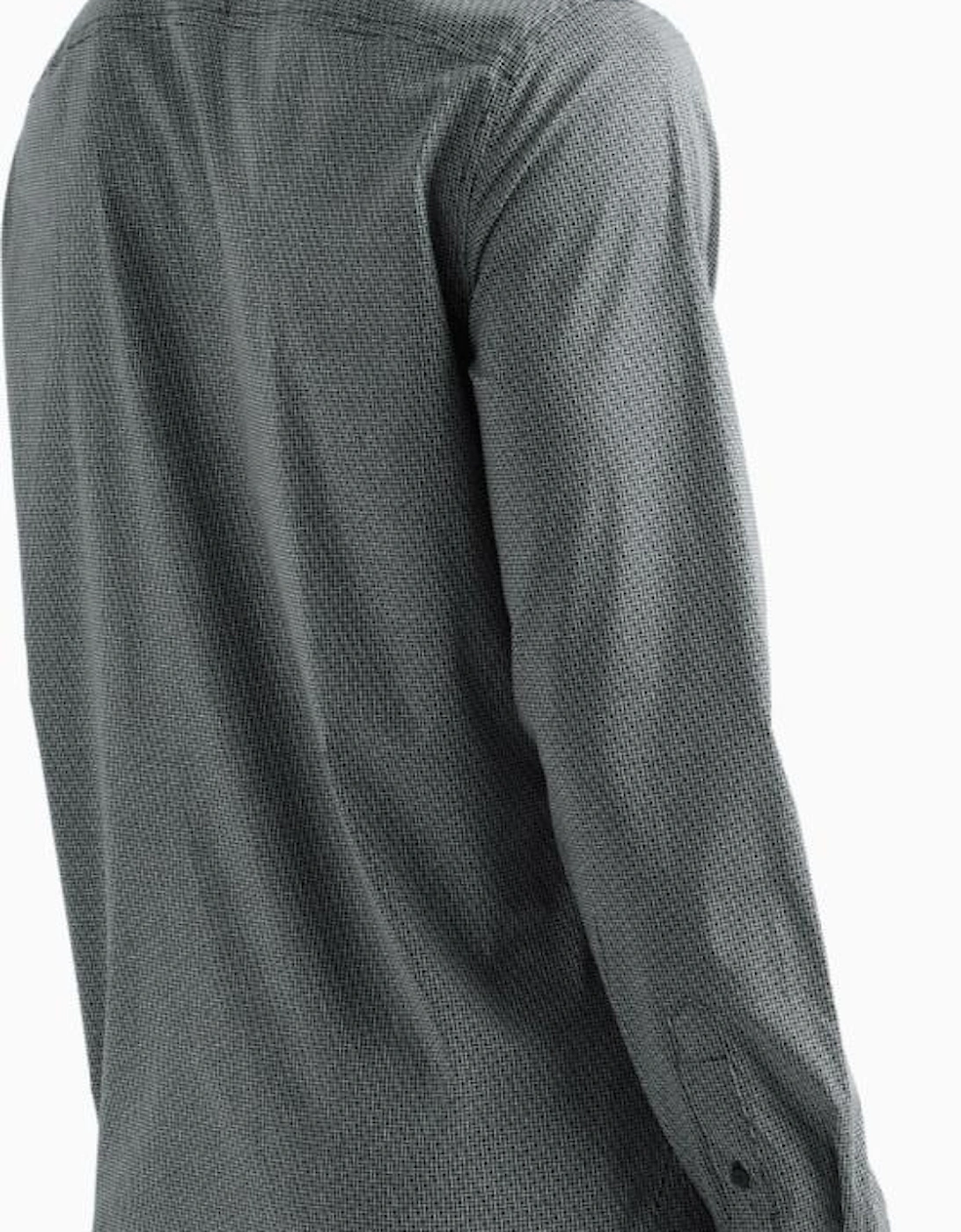 Slim Textured Brown Shirt