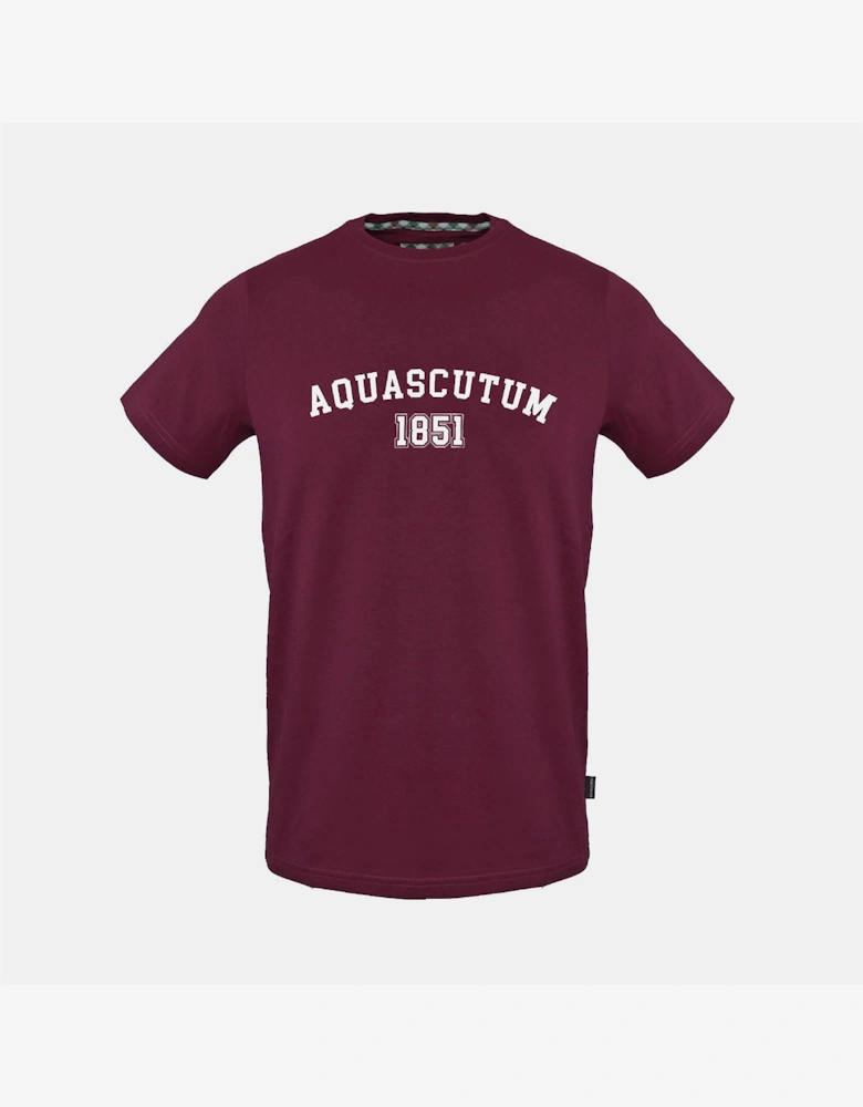 Arch Lettering Crew Neck Short Sleeve T-Shirt