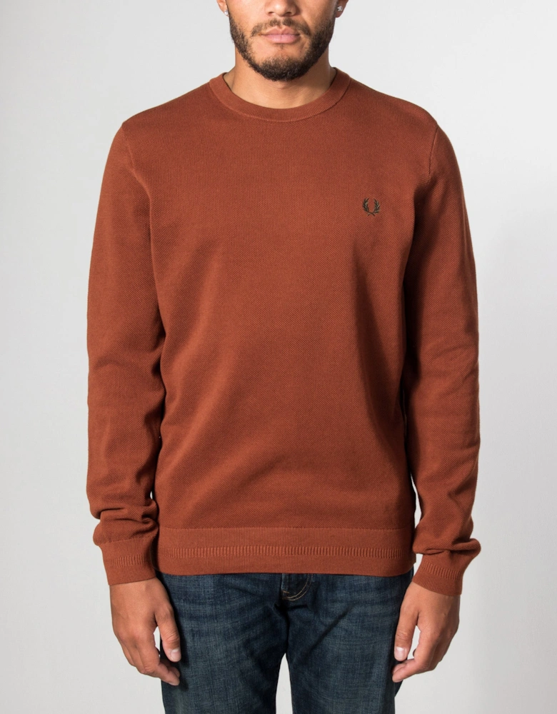 Regular Fit Piqué Stitch Jumper