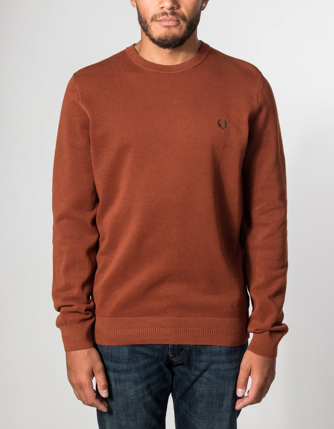Regular Fit Piqué Stitch Jumper