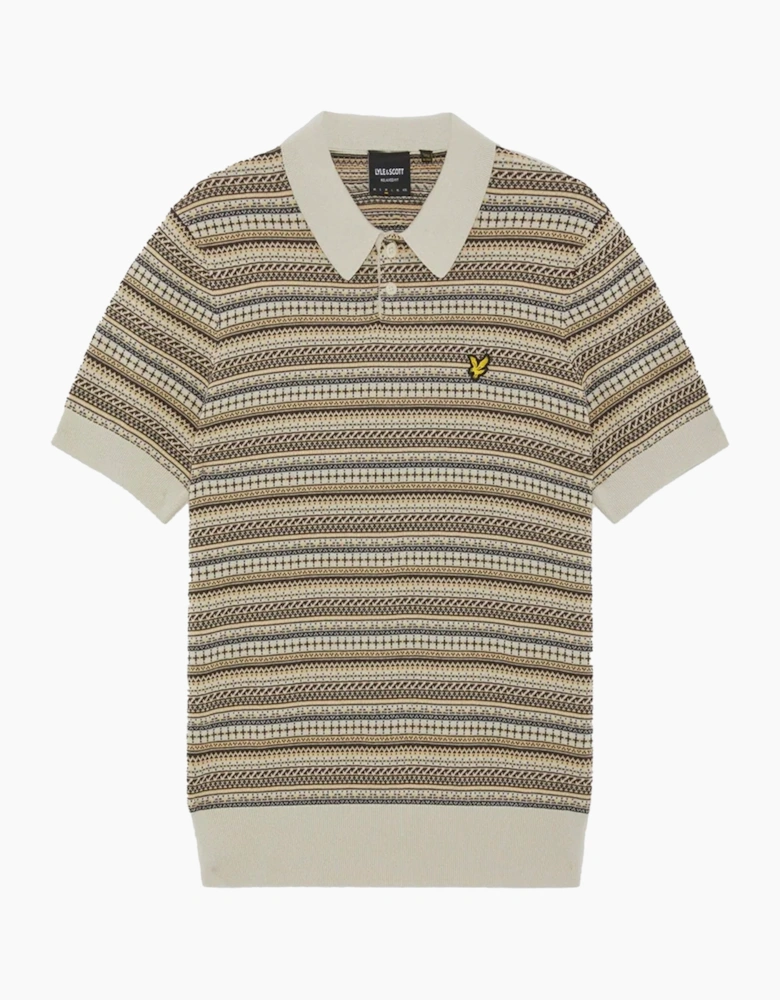 Lyle & Scott Fairisle Short Sleeve polo COVE