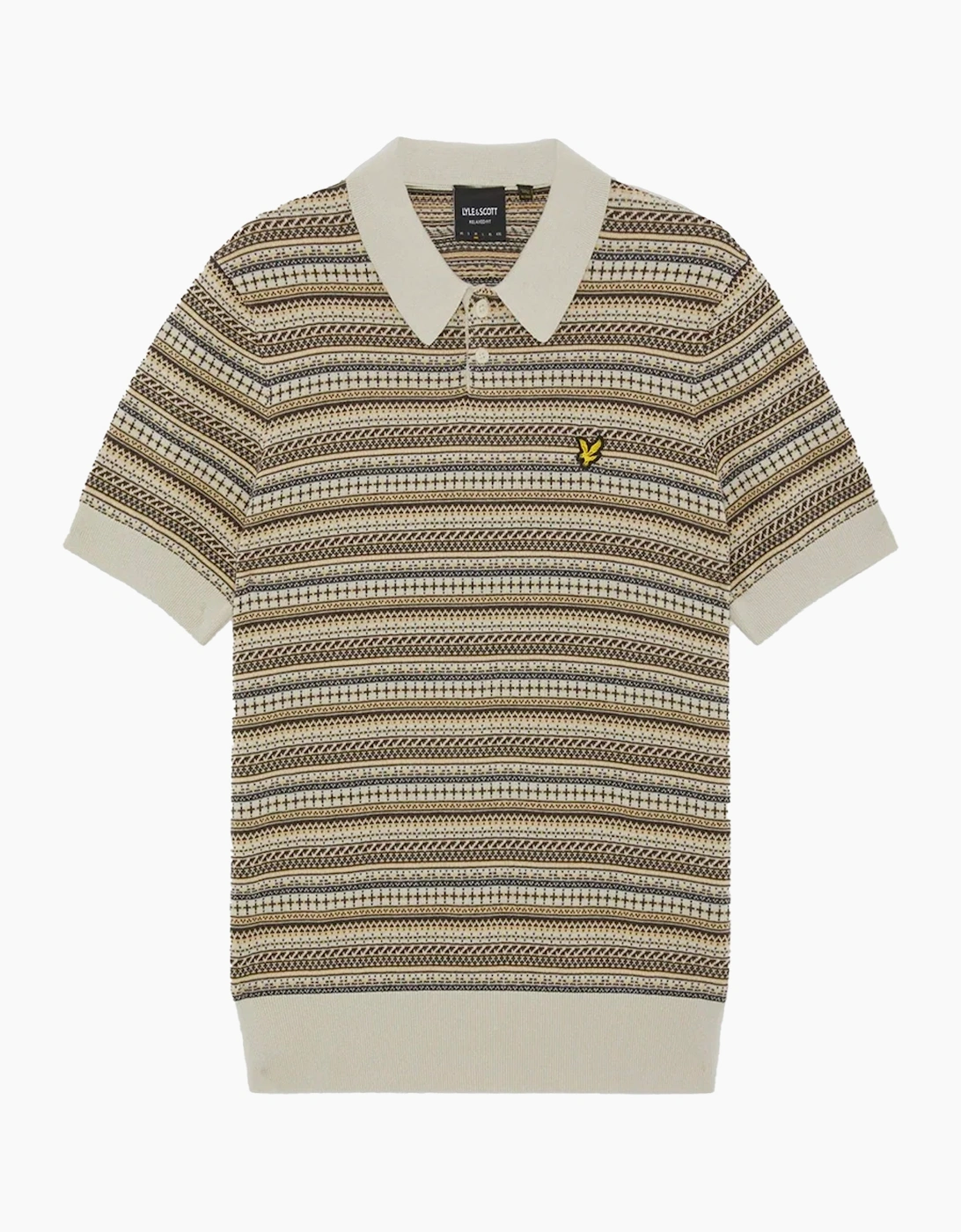 Lyle & Scott Fairisle Short Sleeve polo COVE