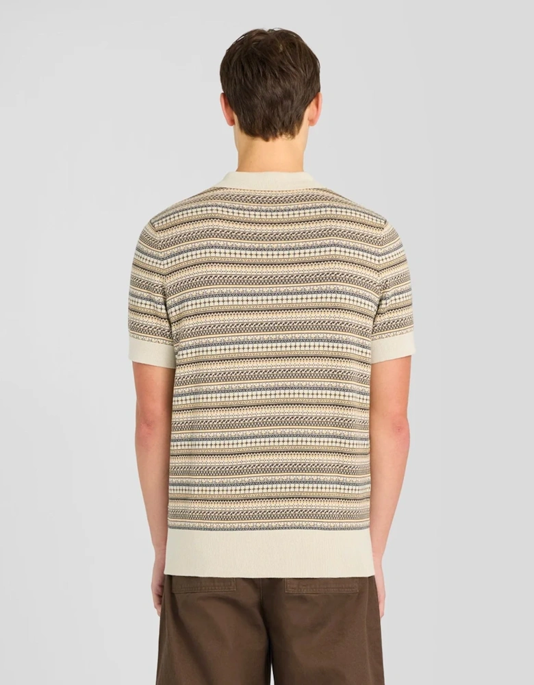 Lyle & Scott Fairisle Short Sleeve polo COVE