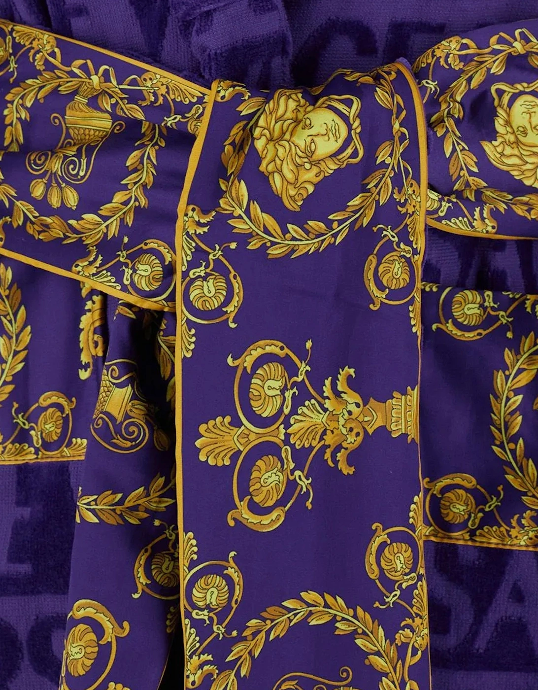 Versace Cotton Bathrobe Purple