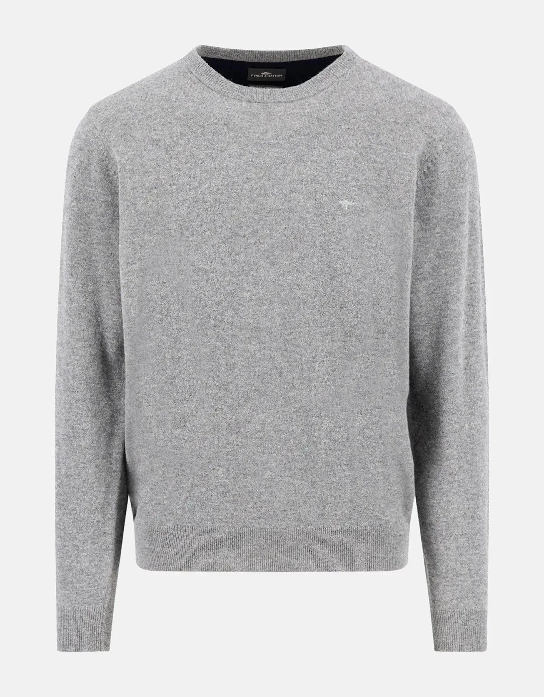 Pure Lambswool Crewneck Knit Steel, 3 of 2