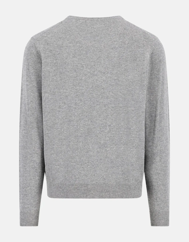 Pure Lambswool Crewneck Knit Steel