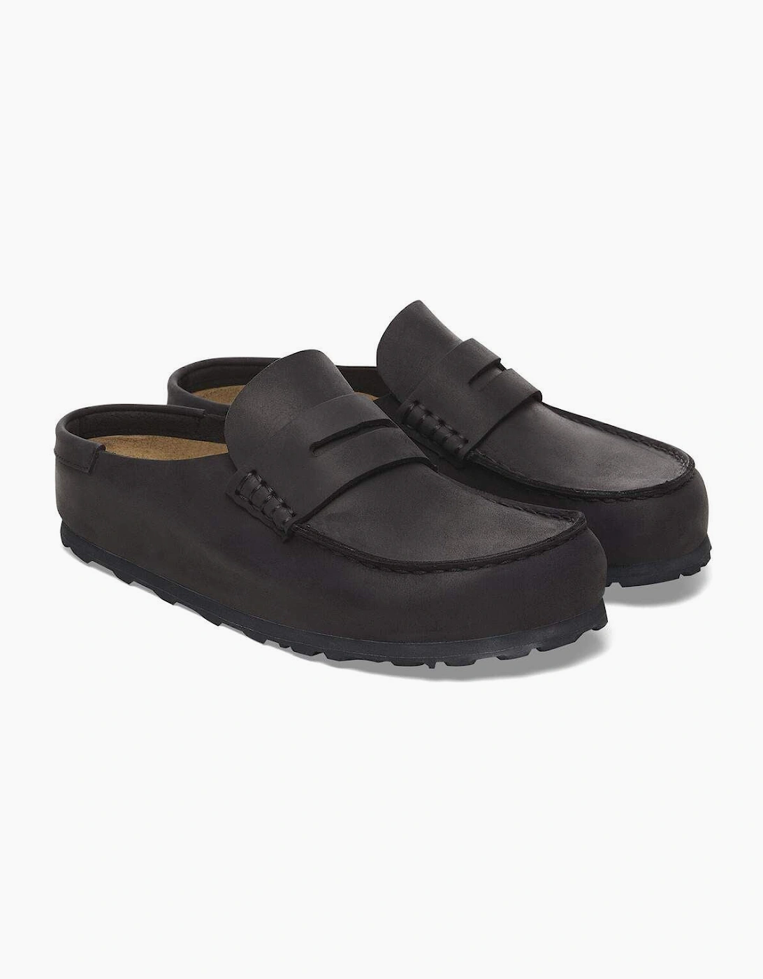 Birkenstock Clogs Women's Black Birkenstock Naples Leather Regular Clogs - Size 7.5