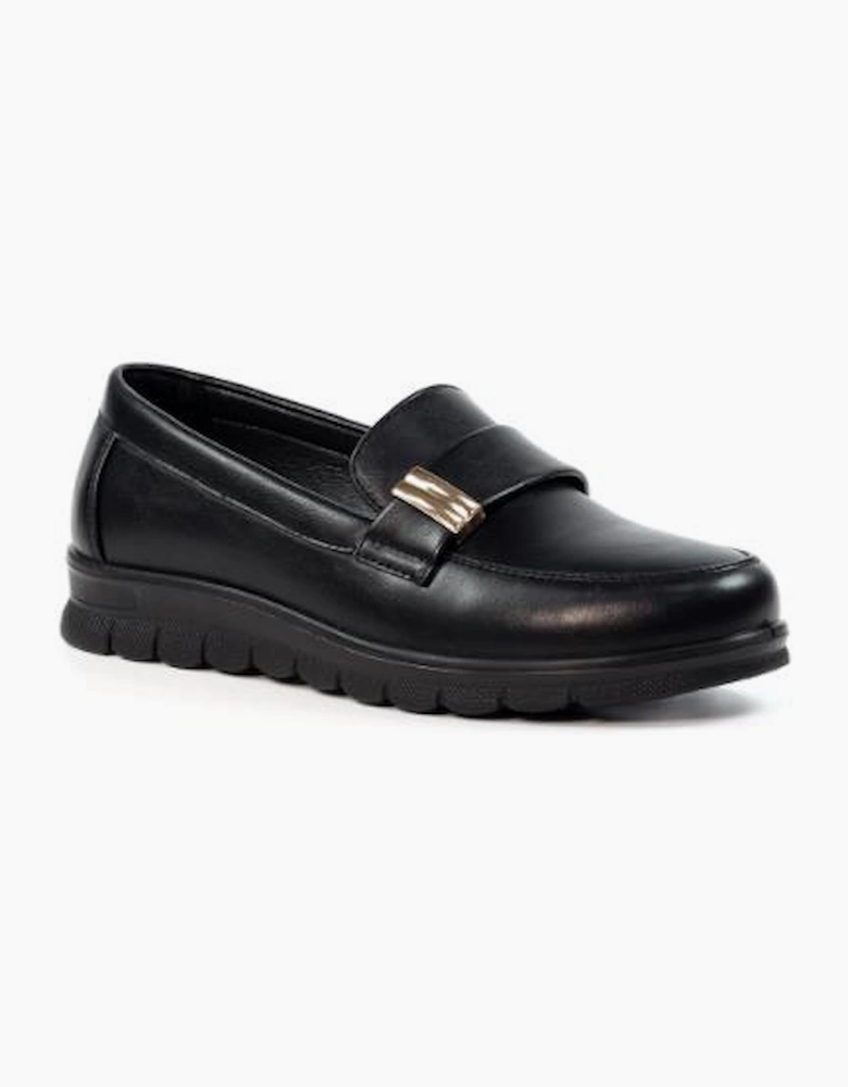 Lunar Salma wedge shoe FLN 054 in Black