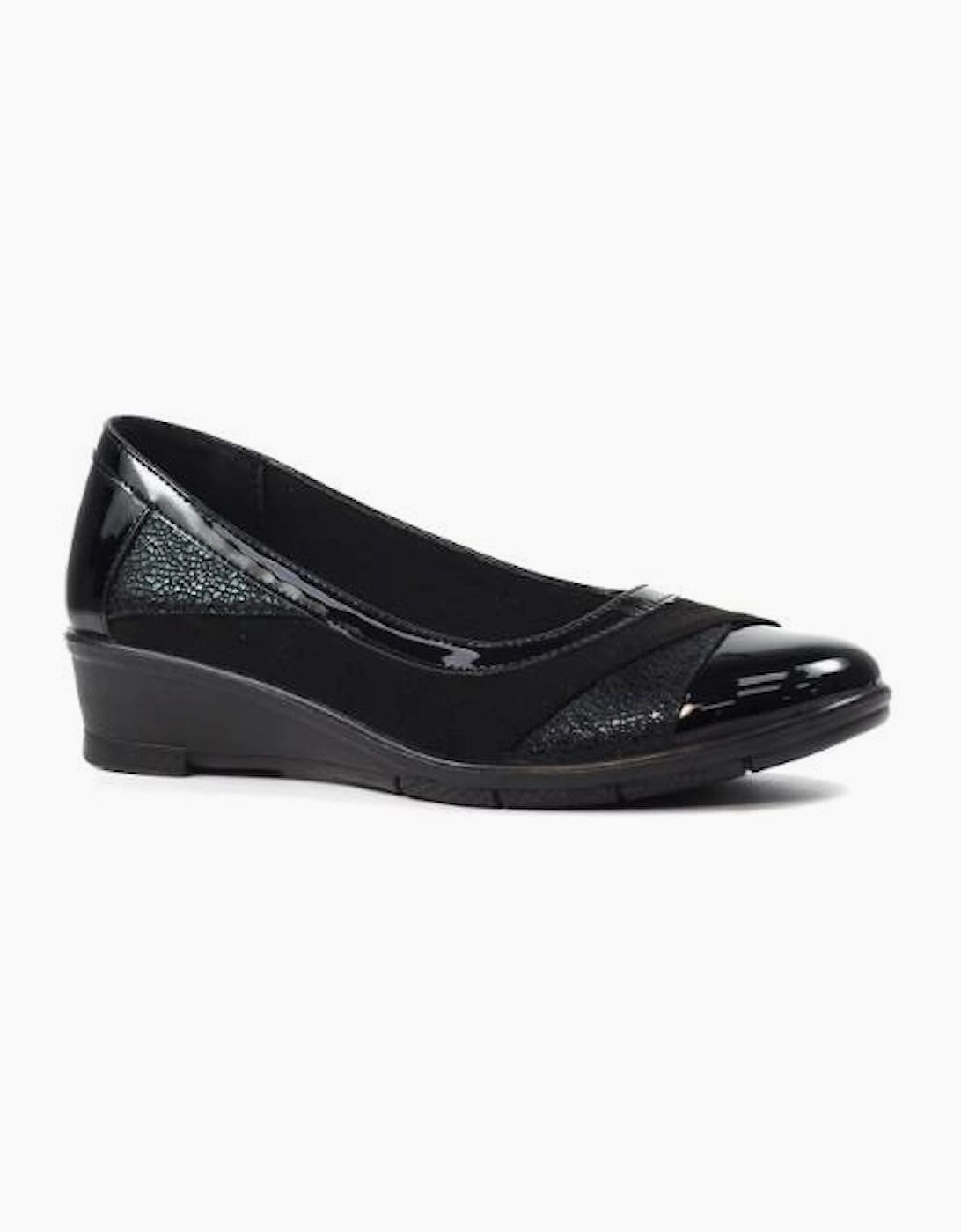 Lunar Marian wedge shoe FLN 051 in Black, 2 of 1