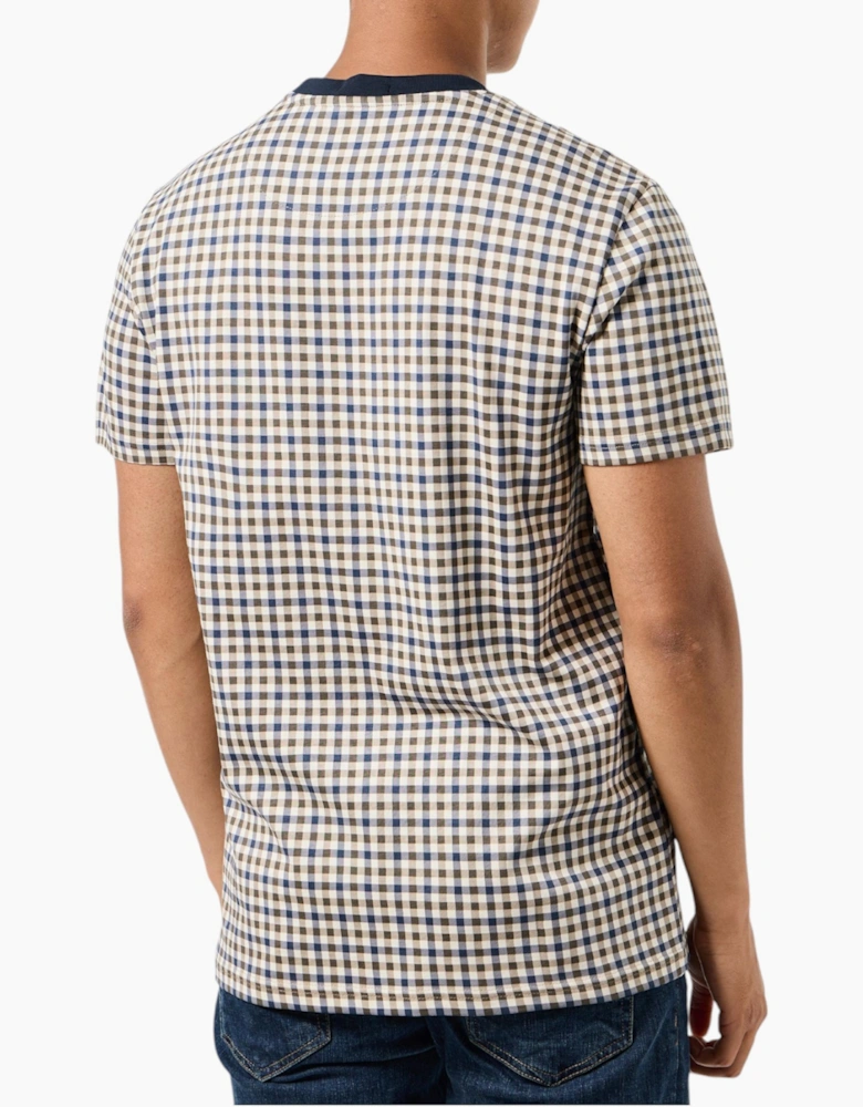 Weekend Offender Trimmer Mens Short Sleeve T Shirt Crew Neck Mid House Check Tee