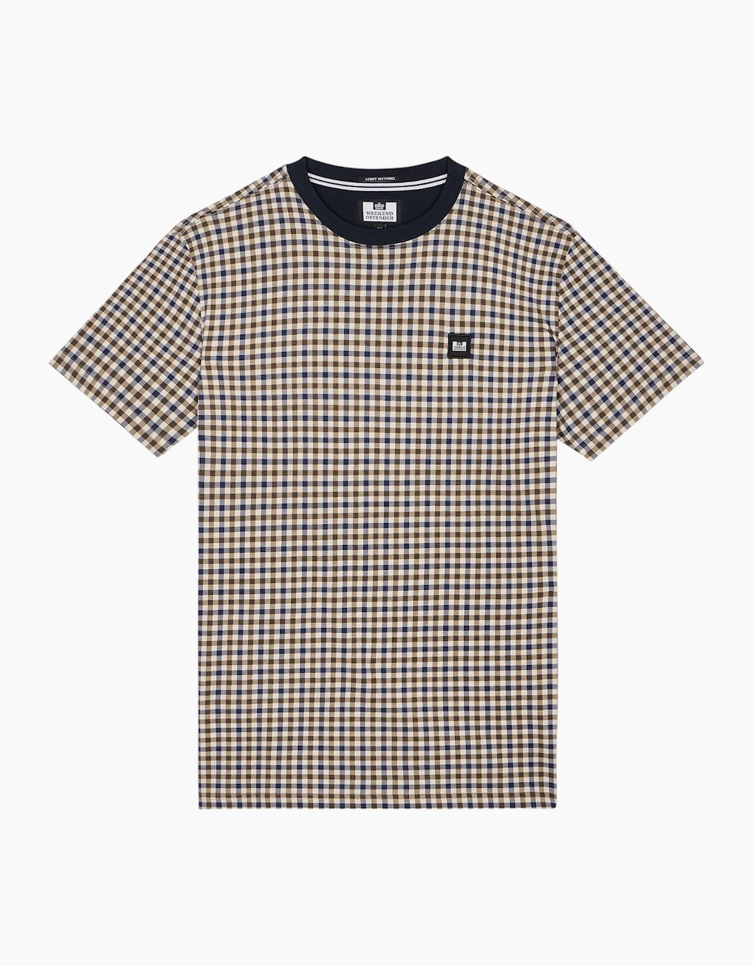 Weekend Offender Trimmer Mens Short Sleeve T Shirt Crew Neck Mid House Check Tee