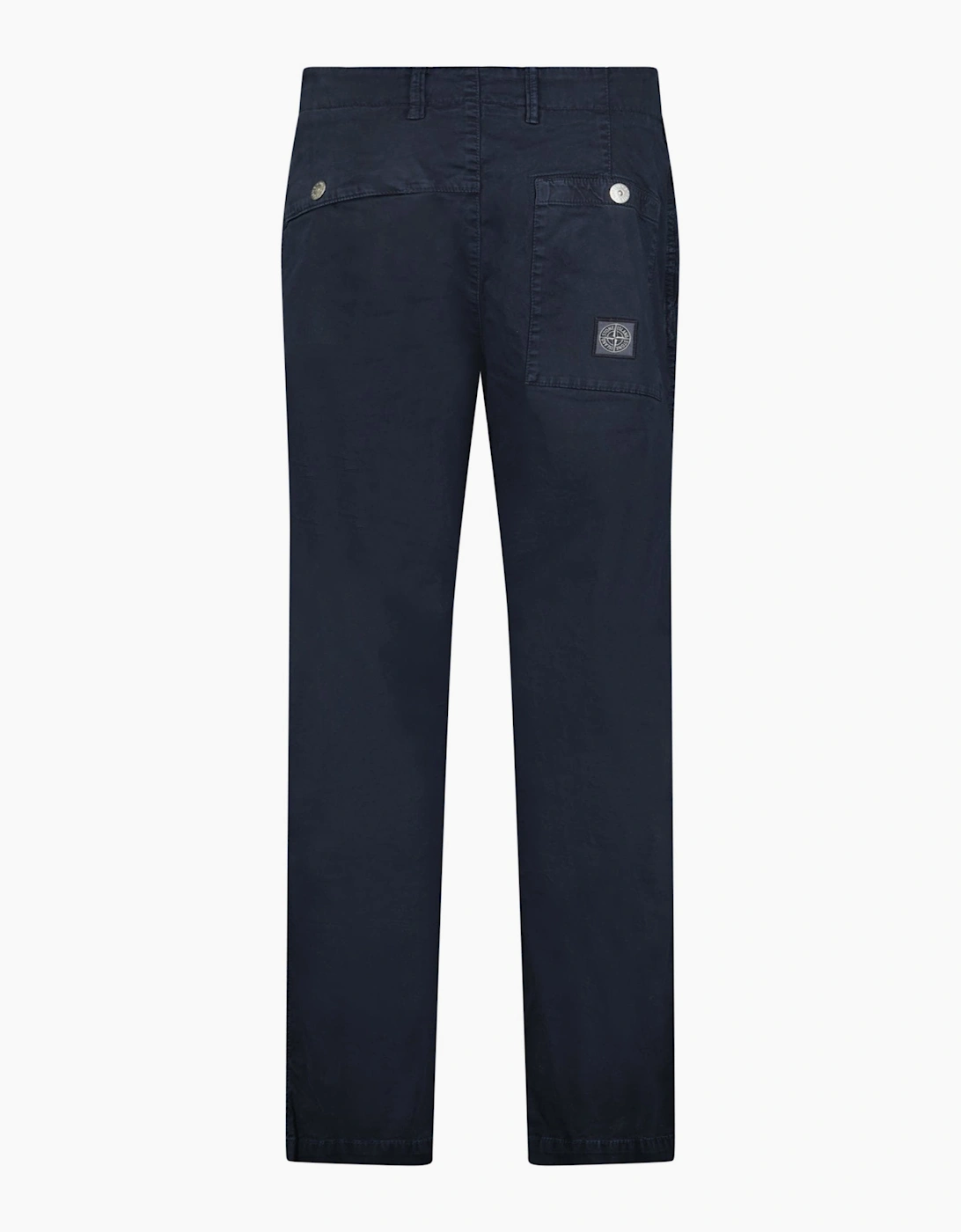 Stone Island Stretch Organic Broken Twill ‘OLD’ Effect Chino Trousers in Navy