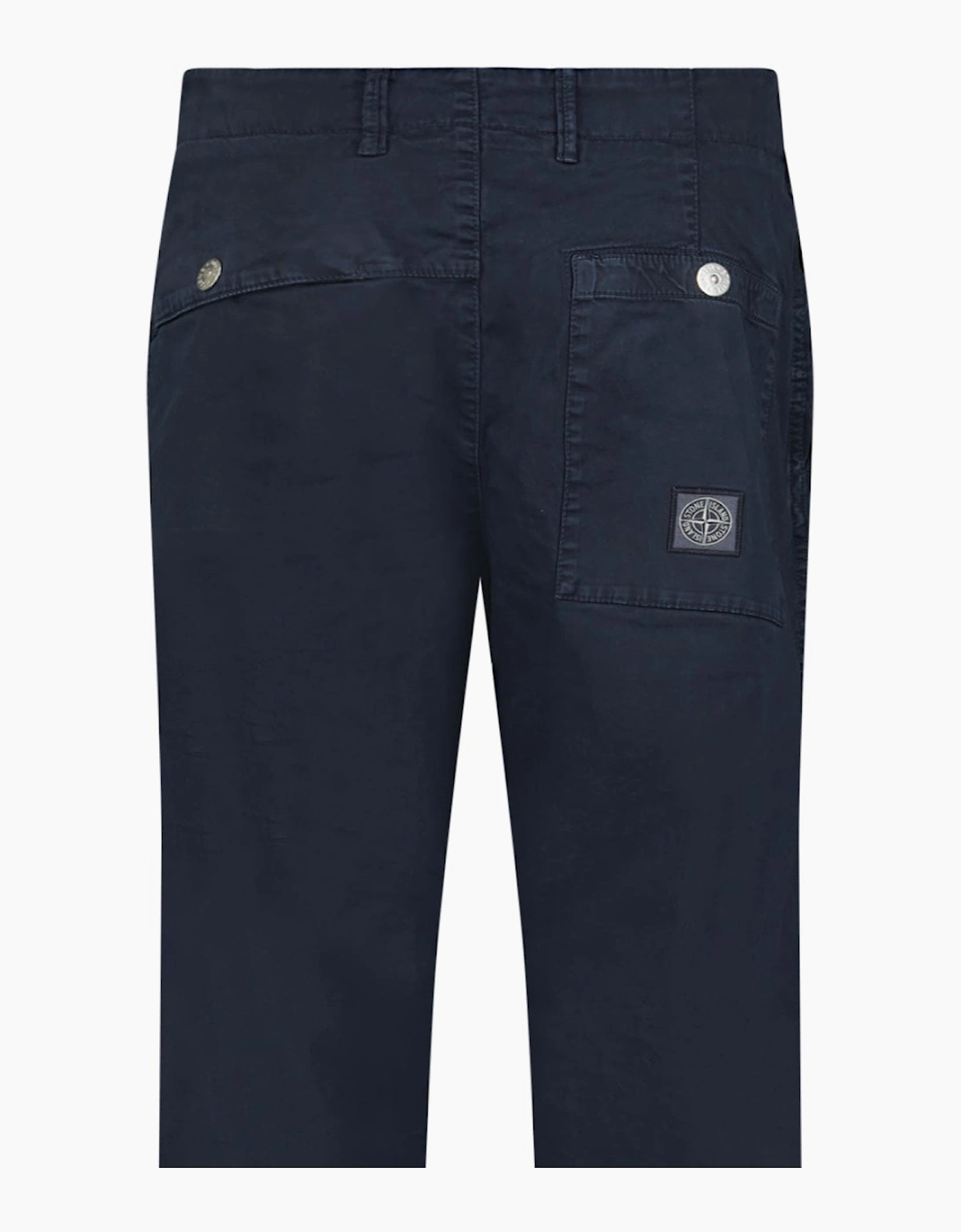 Stone Island Stretch Organic Broken Twill ‘OLD’ Effect Chino Trousers in Navy