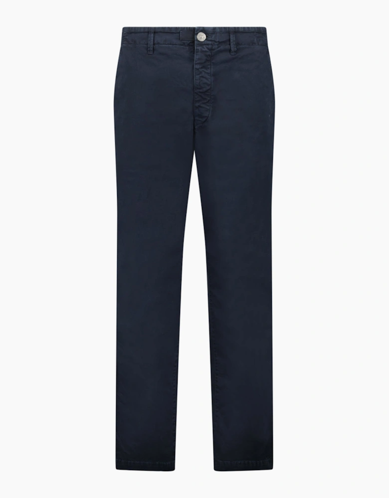 Stone Island Stretch Organic Broken Twill ‘OLD’ Effect Chino Trousers in Navy