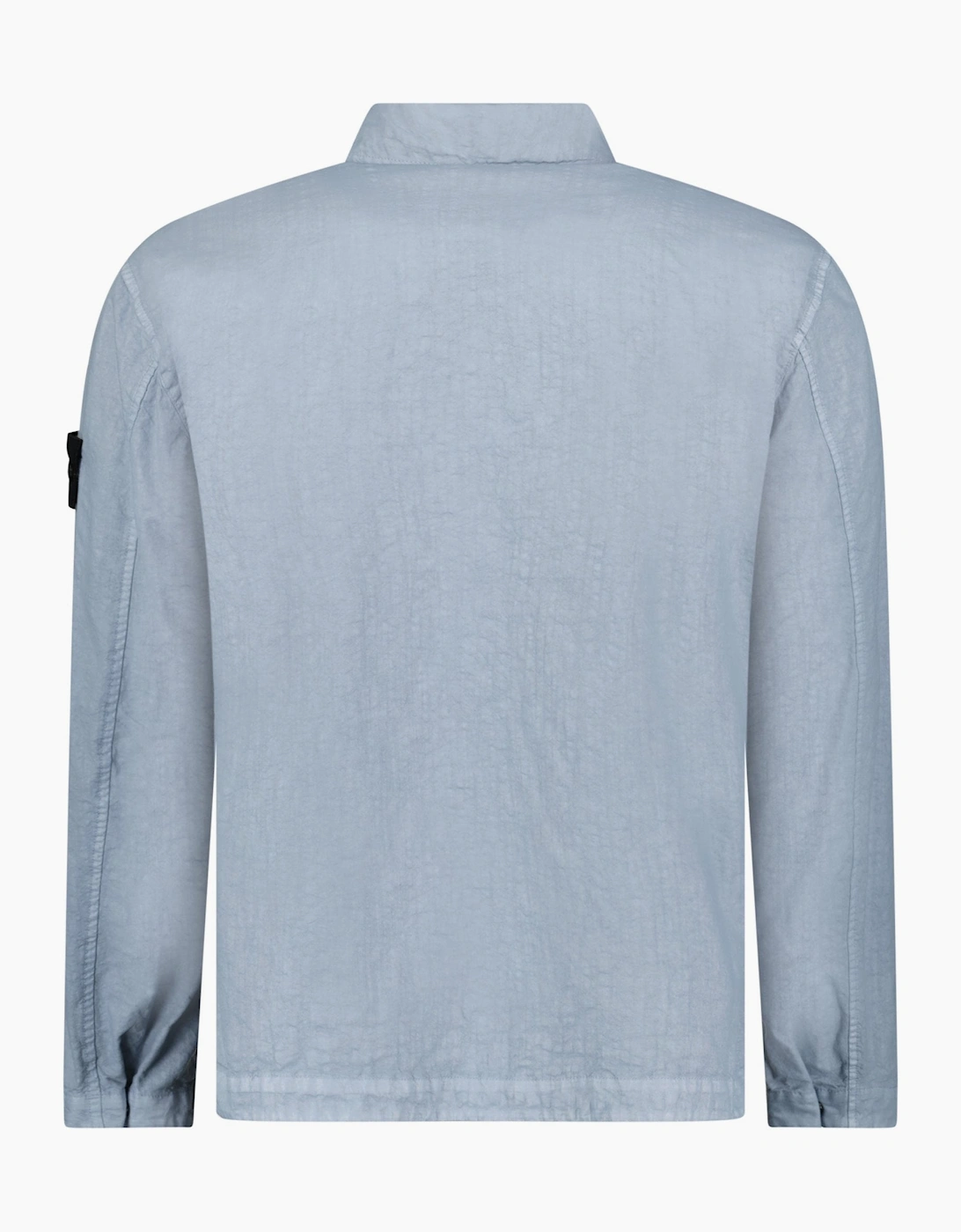 Stone Island Organic-Look Nylon Panama-TC Overshirt in Avio Blue