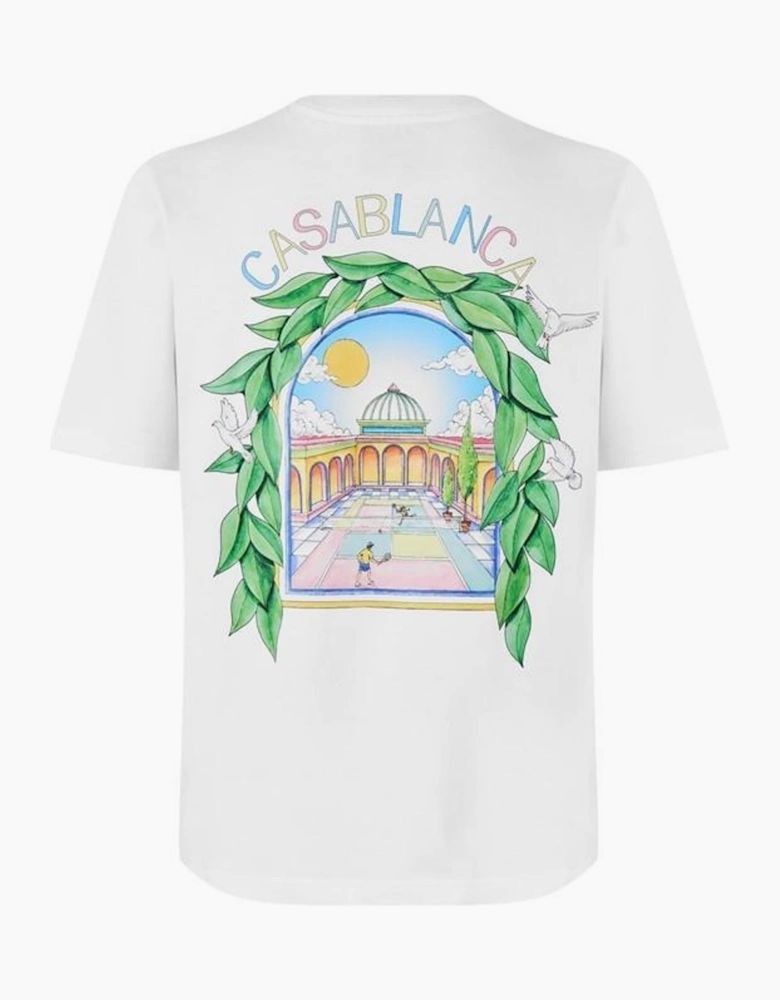 CASABLANCA L'ARCHE DE TENNIS TEE WHITE