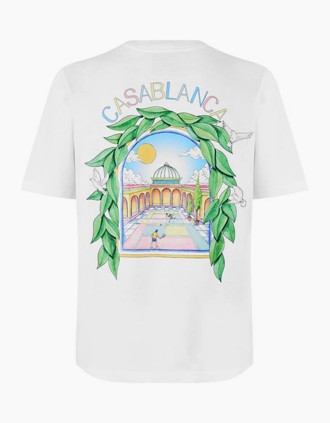 CASABLANCA L'ARCHE DE TENNIS TEE WHITE