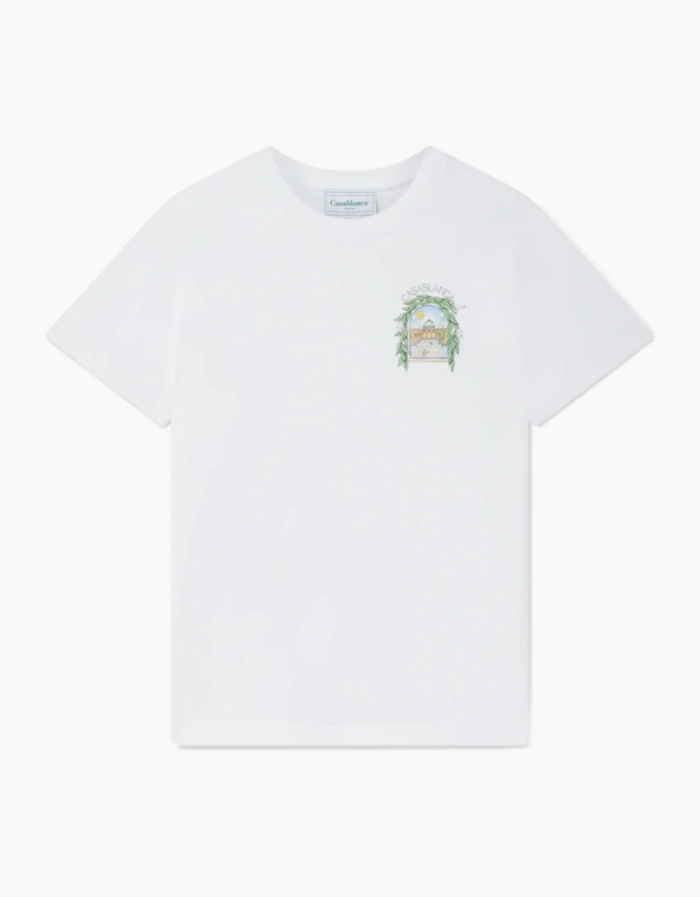 CASABLANCA L'ARCHE DE TENNIS TEE WHITE
