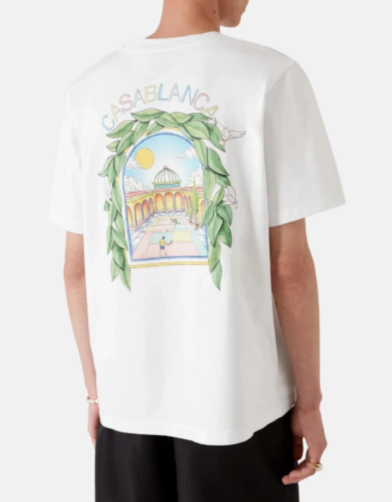 CASABLANCA L'ARCHE DE TENNIS TEE WHITE
