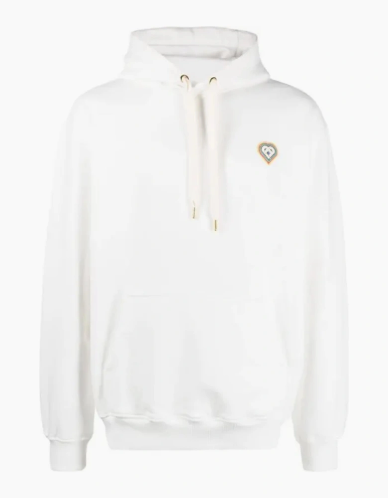 CASABLANCA RAINBOW HEART HOODIE OFF WHITE