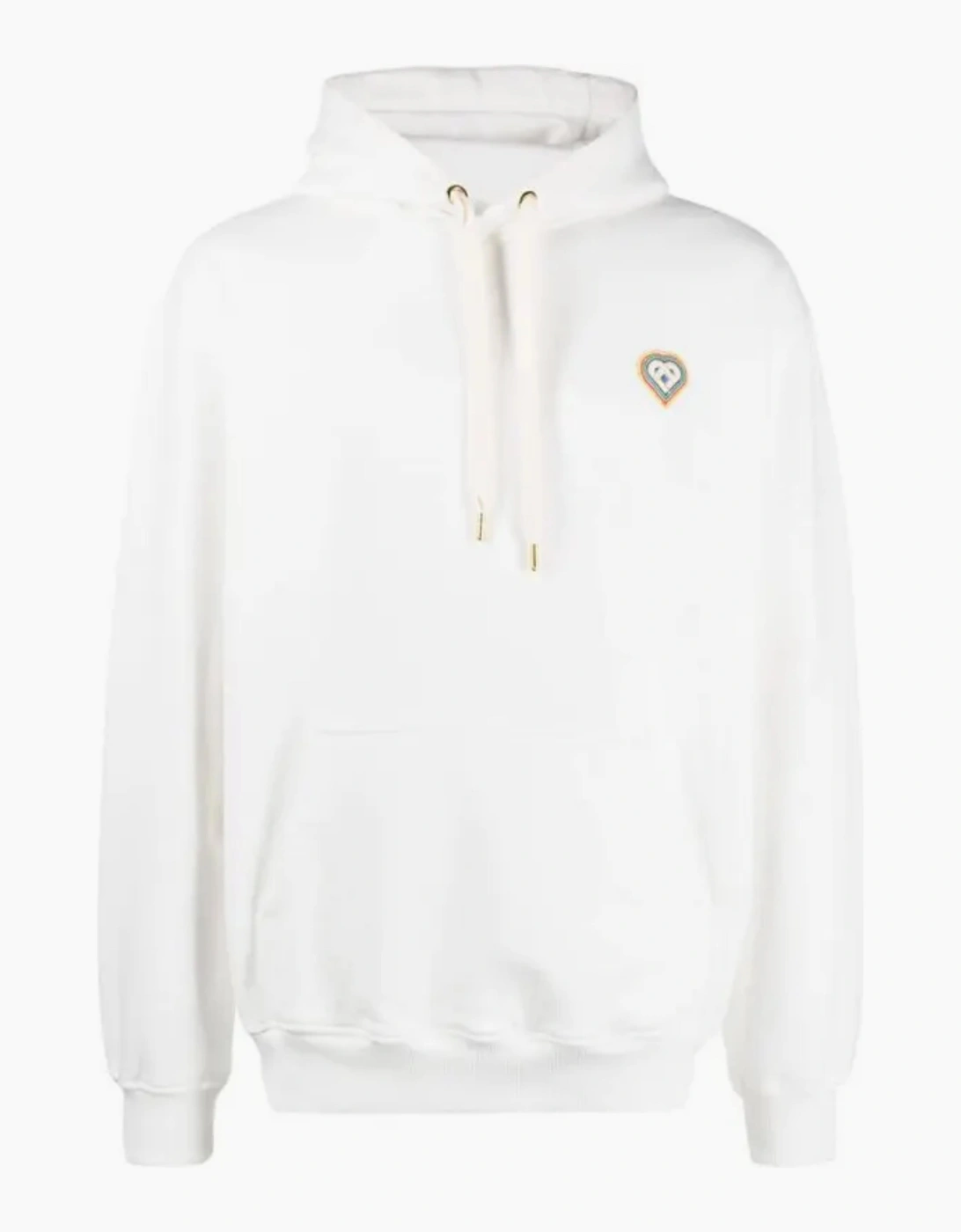 CASABLANCA RAINBOW HEART HOODIE OFF WHITE
