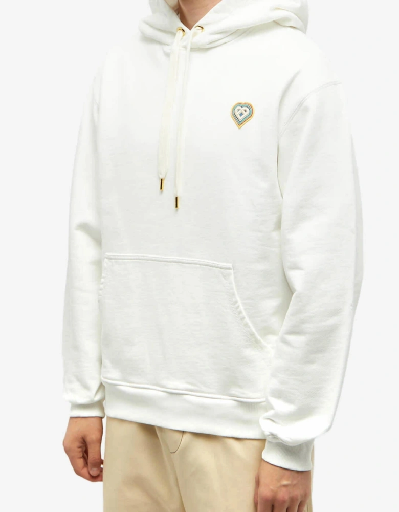 CASABLANCA RAINBOW HEART HOODIE OFF WHITE
