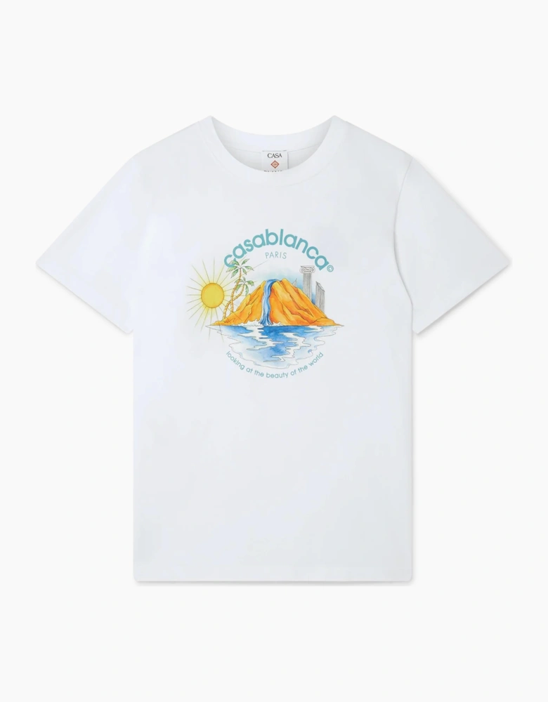 CASABLANCA OASIS TEE WHITE