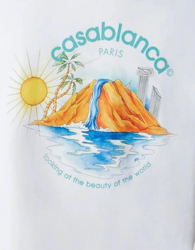 CASABLANCA OASIS TEE WHITE