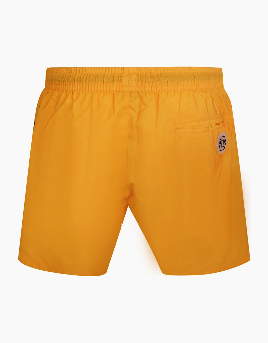 Philipp Plein Pin Up Logo Orange Beach Shorts