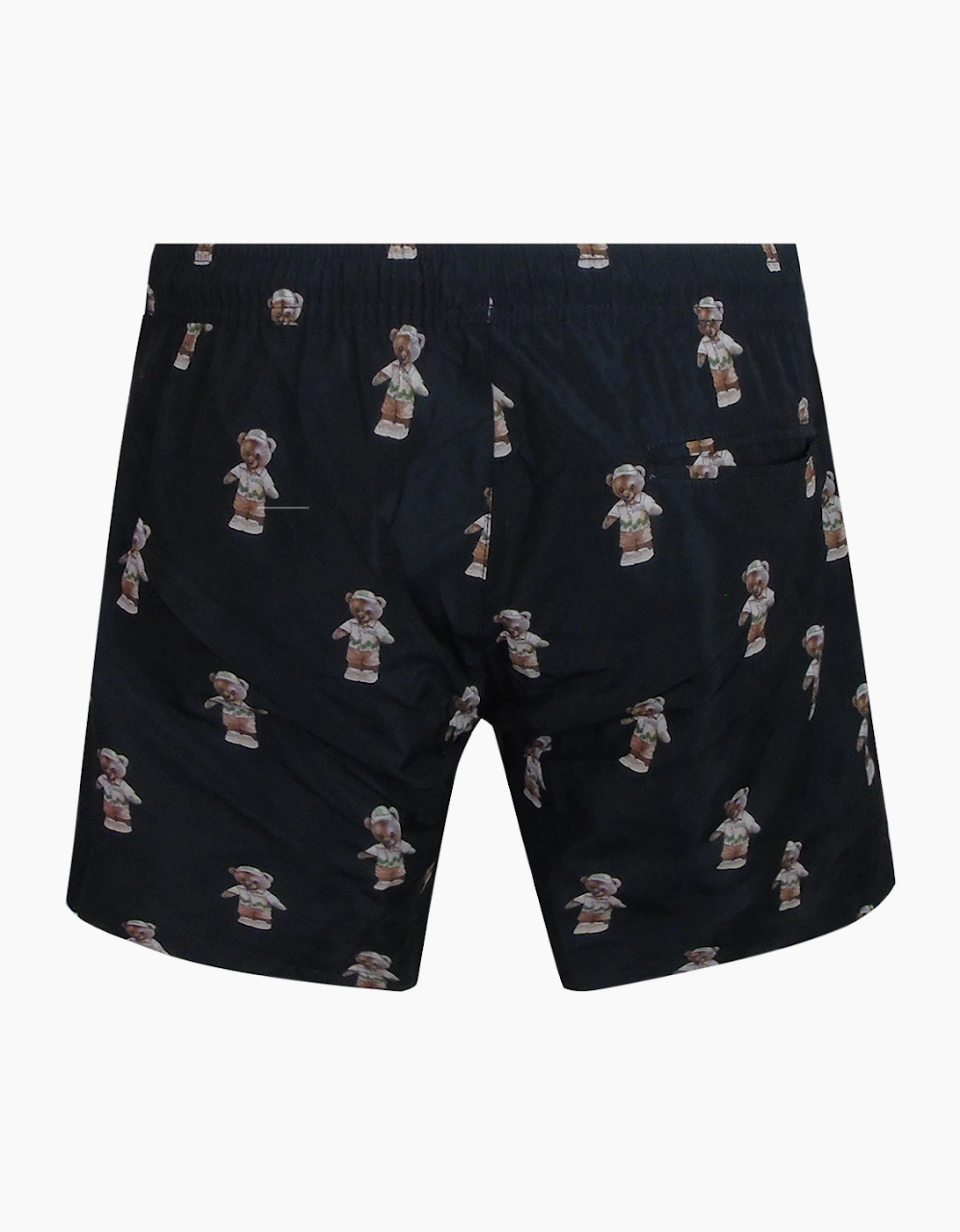 Philipp Plein Teddy Logo Medium Boardshort Black Swim Shorts