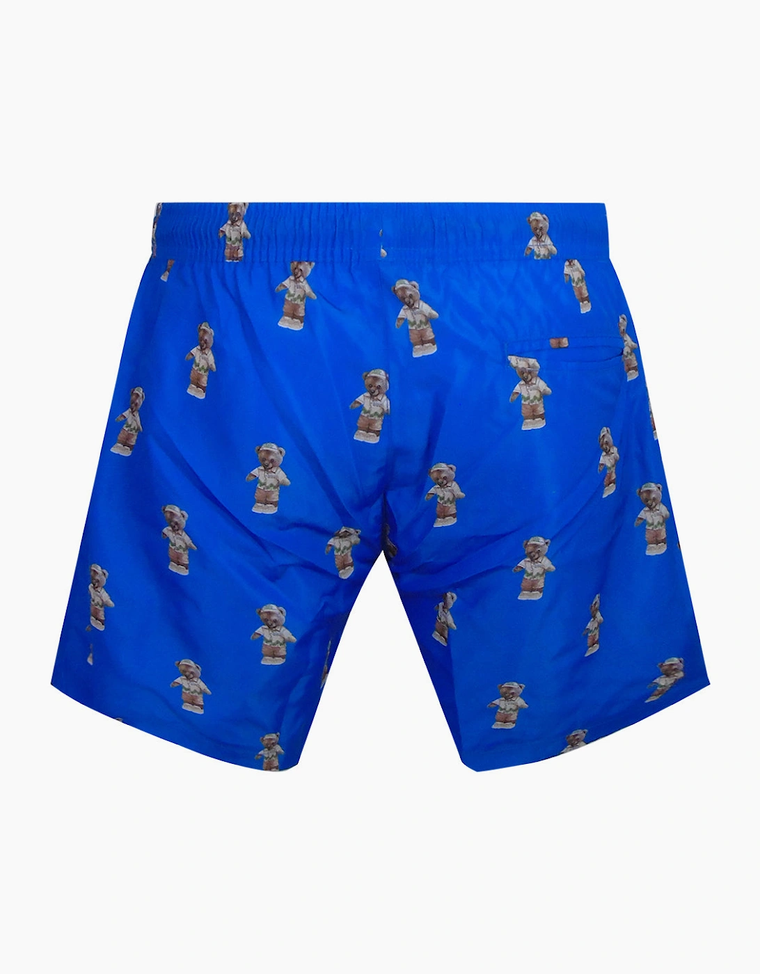 Philipp Plein Teddy Logo Medium Boardshort Blue Swim Shorts