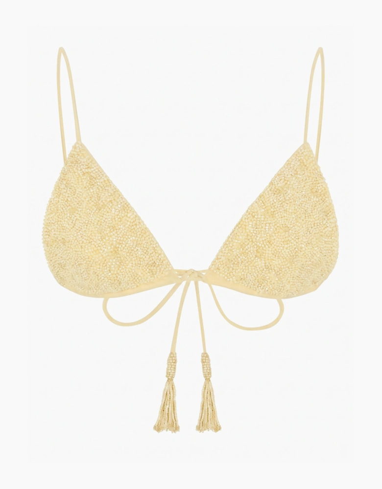 Nixie Triangle Shape Bikini Top - Yellow