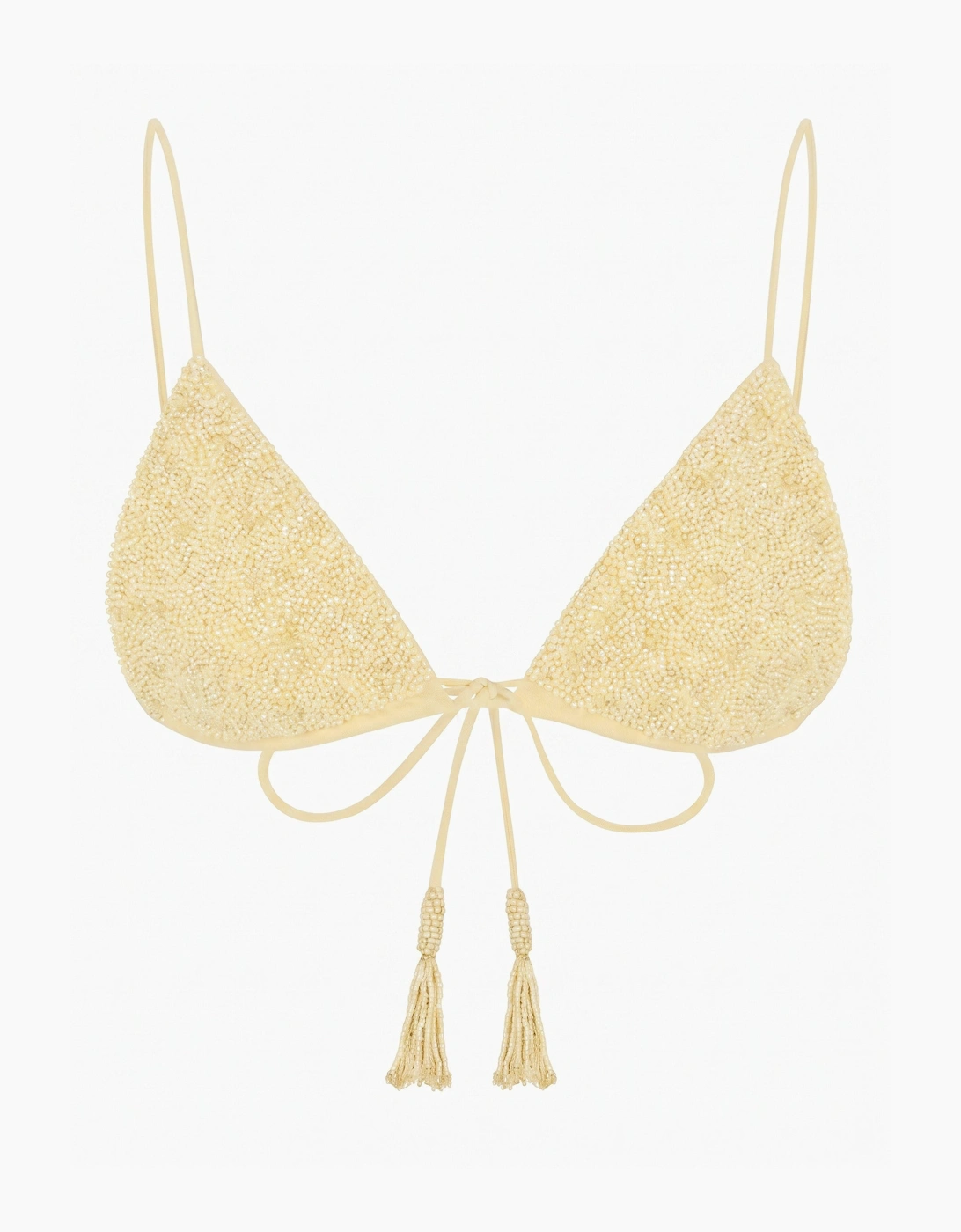 Nixie Triangle Shape Bikini Top - Yellow
