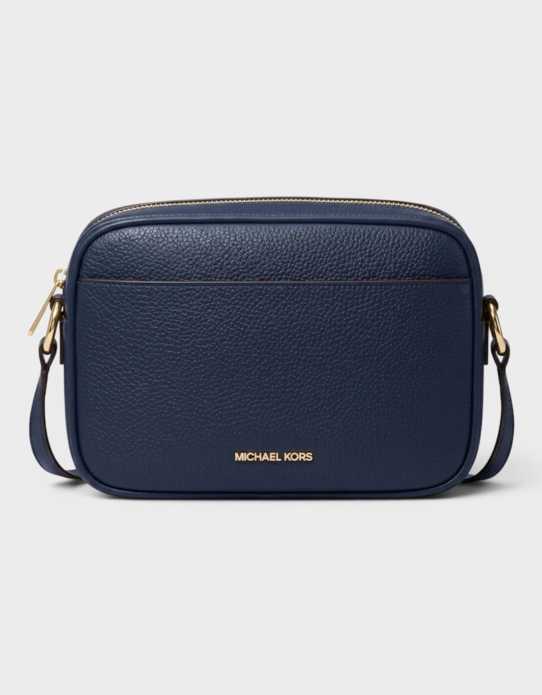 Jet Set Travel Leather Camera Bag Navy