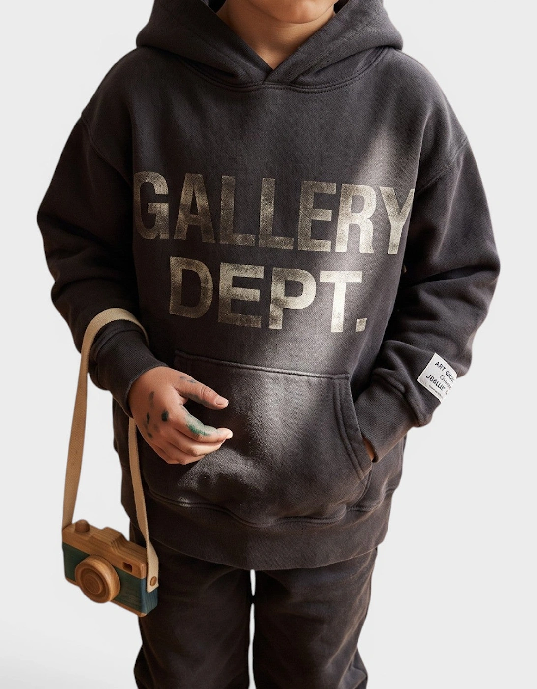 Logo Pullover Hoodie Black Kids