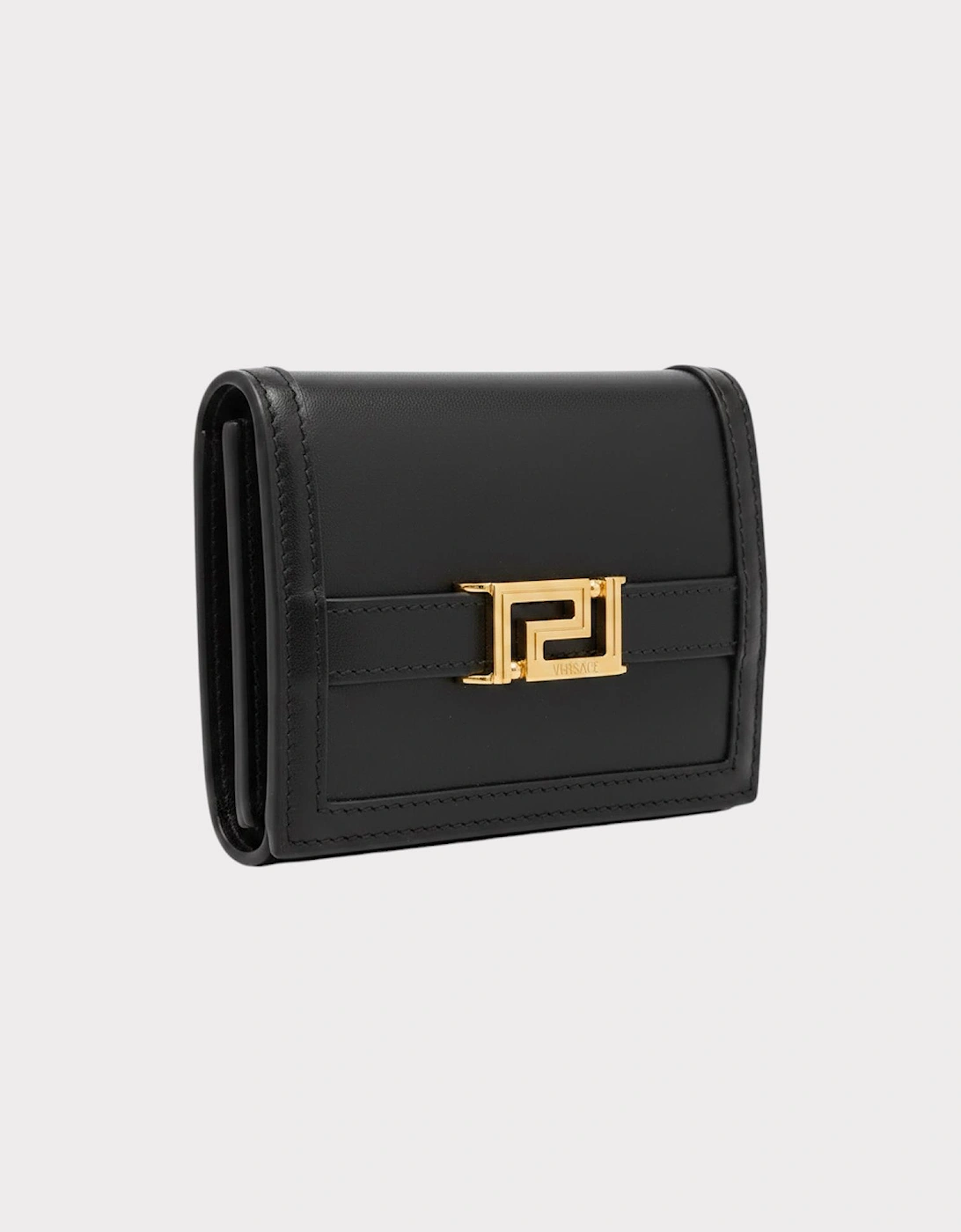 Versace Versace Greca Bifold Wallet Calf Leather Black