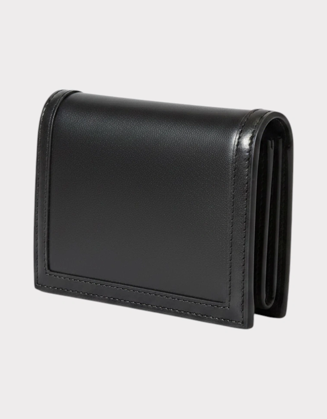 Greca Bifold Wallet Calf Leather Black