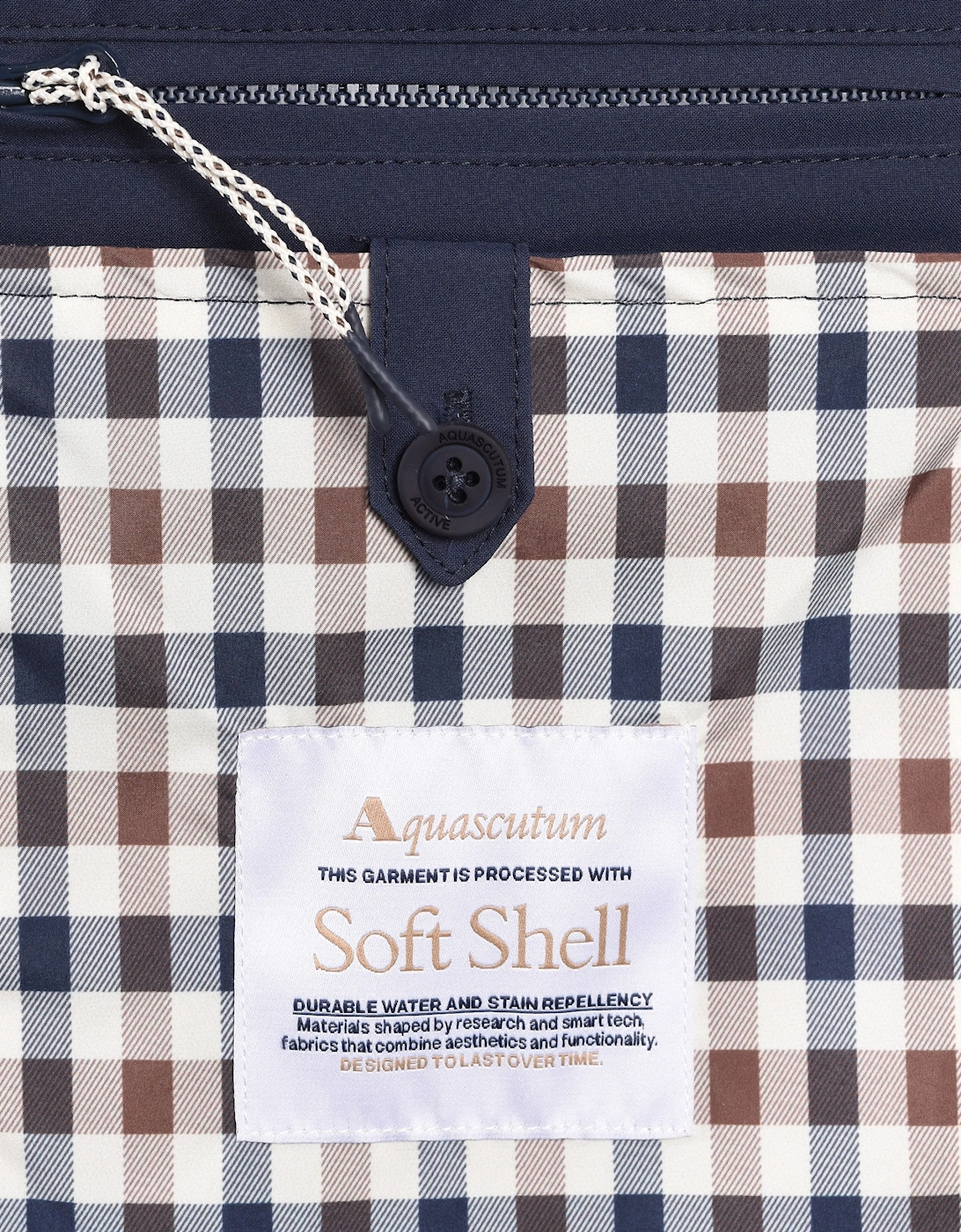 AQUASCUTUM SOFT SHELL JACKET NAVY
